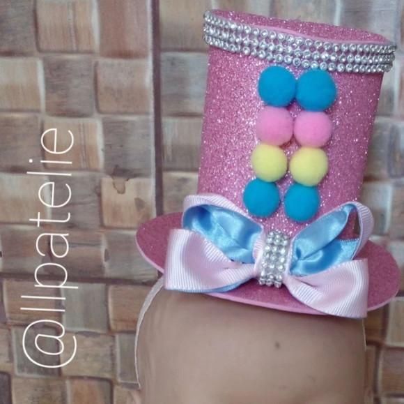 Tiara Cartola mágica - circo rosa