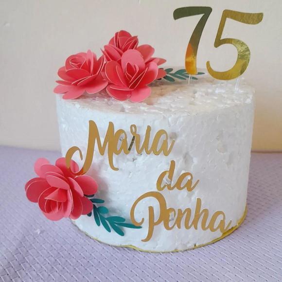 Topo de Bolo Flores