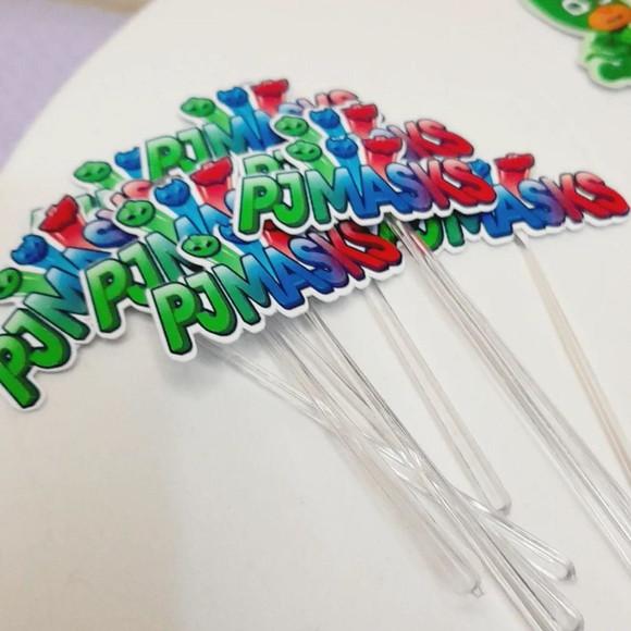Topper Docinho ou Cupcake Kit com 20 Unidades - Pjmarks