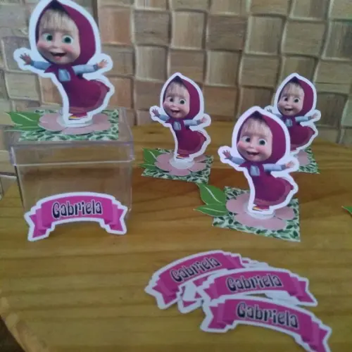 Apliques para Caixa Acrílica Marsha e o Urso