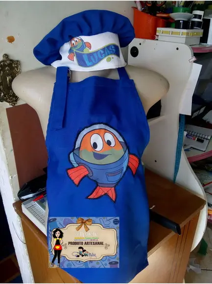 Avental infantil - peixonauta
