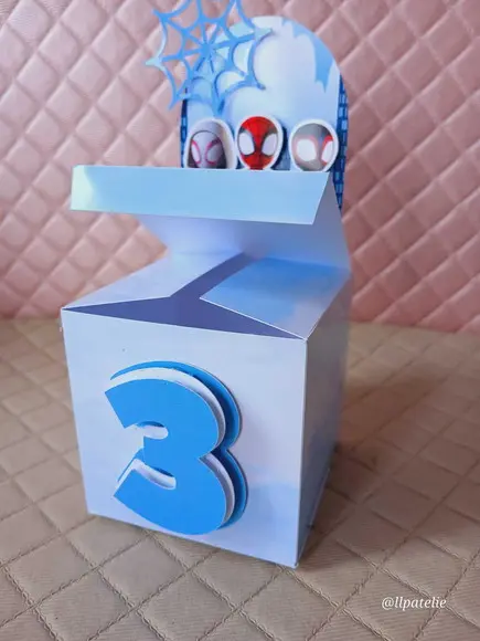 Caixa Cubo Cenário 3d Kit com 5 Unidades - Spidey