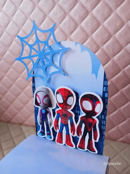 Caixa Cubo Cenário 3d Kit com 5 Unidades - Spidey