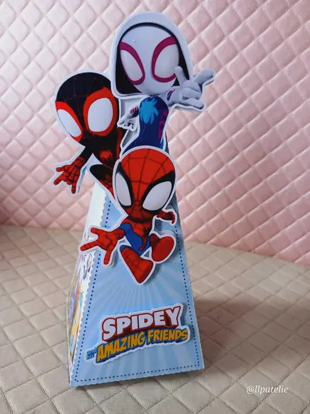 Caixa Pirâmide 3d Kit com 5 Unidades - Spidey