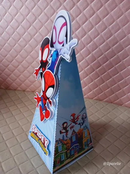 Caixa Pirâmide 3d Kit com 5 Unidades - Spidey