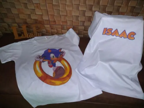 Camisa Sonic Estampa Frente e Costa