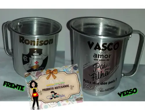caneca de alumínio sublimada
