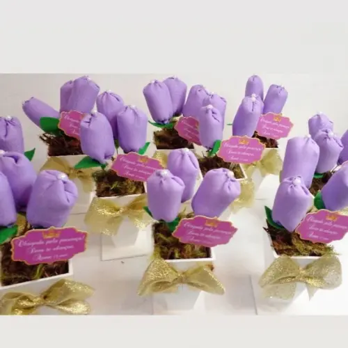Centro de Mesa Tulipas Lilás