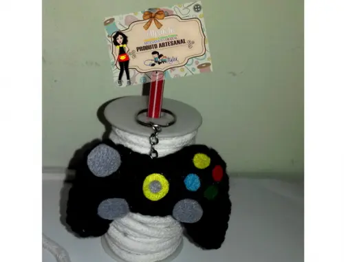 Chaveiros Controle Joystick Em Feltro