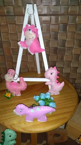 Chaveiros Dinossauro Em Feltro