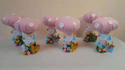 Cogumelo Jardim das Fadas e Dragões - Peso de Porta