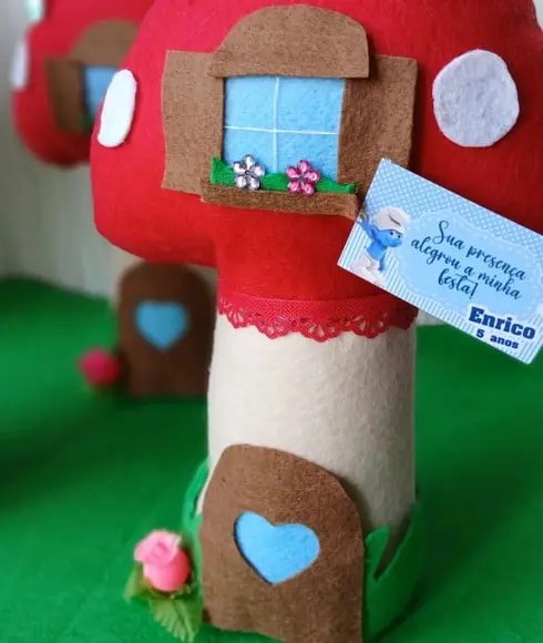 Cogumelo os Smurfs - Peso de Porta