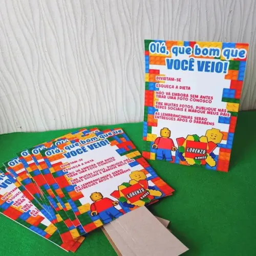 Combo com 20 Porta Guardanapos + 20 Display Centro - Lego