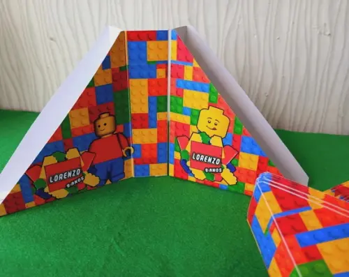 Combo com 20 Porta Guardanapos + 20 Display Centro - Lego