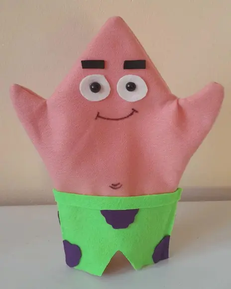 Kit 10 - Fantoche em Feltro - Bob Esponja e Amigos