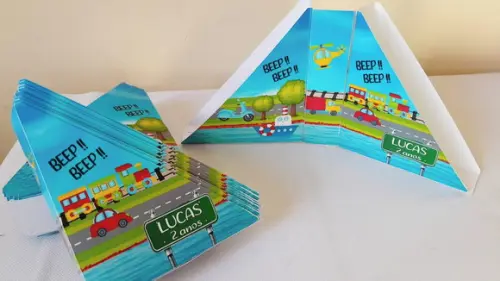 Kit 10 - Porta Guardanapos - Meios de Transportes