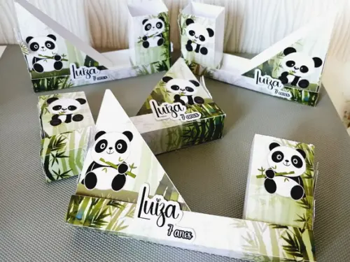 Kit 10 - Porta Guardanapos Luxo - Panda