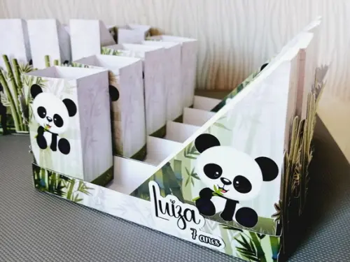 Kit 10 - Porta Guardanapos Luxo - Panda