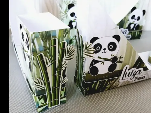 Kit 10 - Porta Guardanapos Luxo - Panda