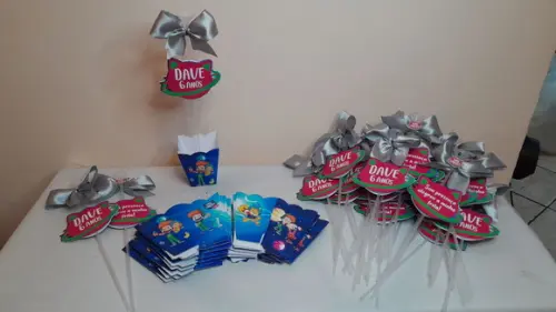 Kit 10 Cachepô Centro de Mesa - Gato Galático com Pega Balão