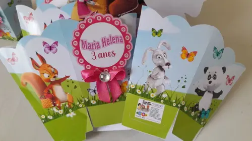 Kit 10 Cachepô Centro de Mesa - Marsha e o Urso Luxo