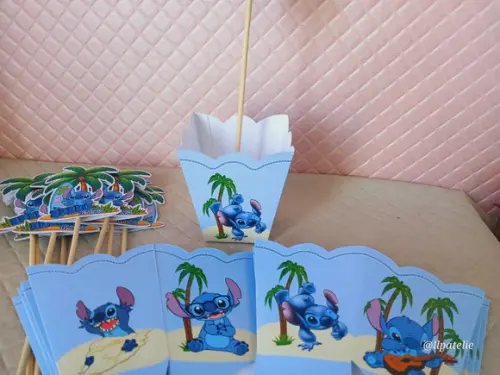 Kit 10 Cachepô Centro de Mesa Básico - Stitch
