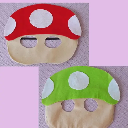 Kit 10 Máscara Super Mario em Feltro