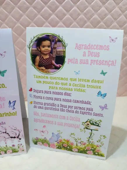 Kit 14 Display Mesa - Placa de Agradecimento Frete e Verso