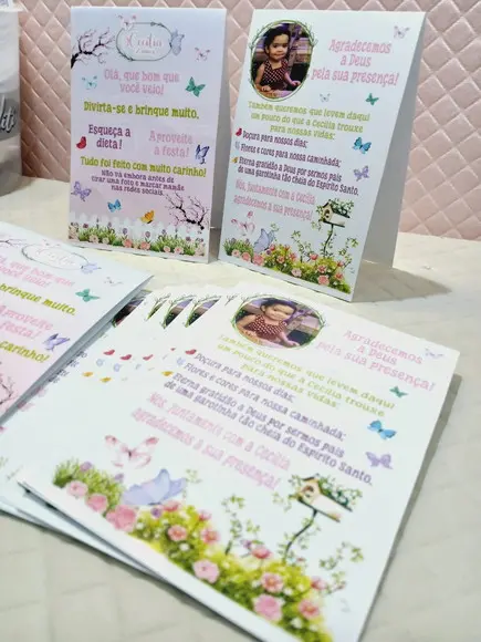 Kit 14 Display Mesa - Placa de Agradecimento Frete e Verso