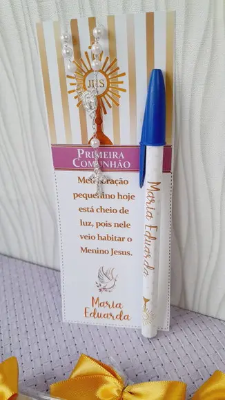Kit 110 Lápis Personalizados + 12 Canetas Personalizadas