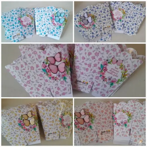 Kit 15 - Cachepô Centro de Mesa Jardim das Borboletas 05