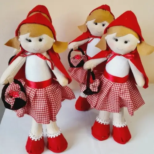 Kit 15 Chapeuzinho Vermelho, Vovó e Lobo Mau Centro de Mesa