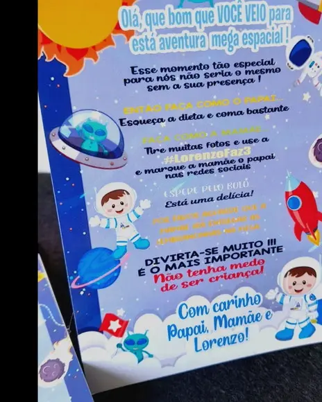 Kit 15 Display Mesa - Placa de Agradecimento Astronauta