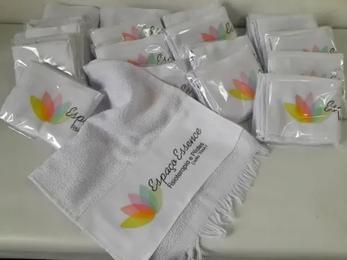 Kit 170 Toalha de Mão Sublimada - com a Logo da Sua Empresa