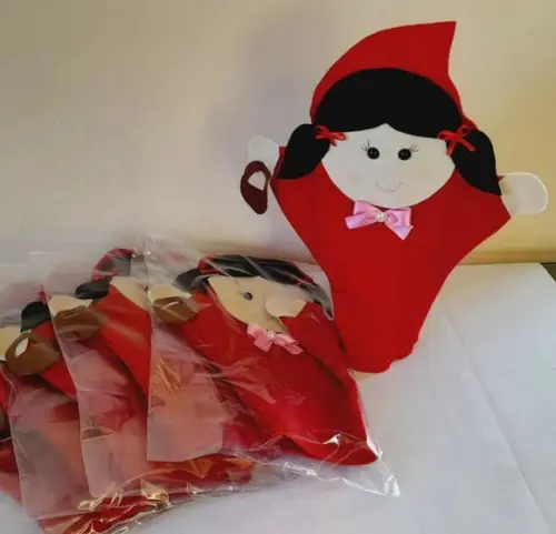 Kit 20 - Fantoches Chapeuzinho Vermelho