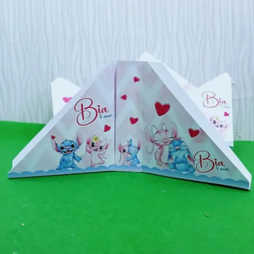Kit 20 Porta Guardanapos Stitch e Angel