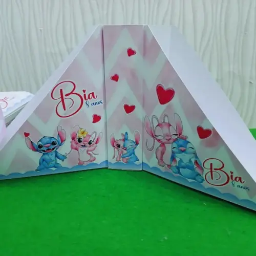 Kit 20 Porta Guardanapos Stitch e Angel