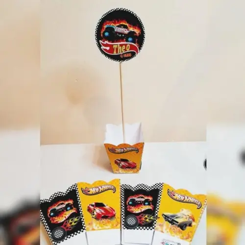 Kit 25 Cachepô Centro de Mesa Hotwheels