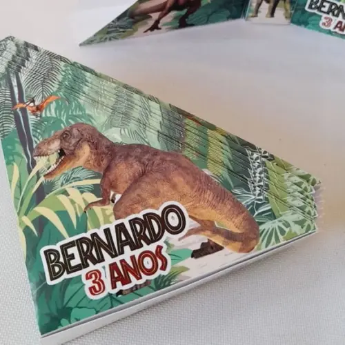 Kit 30 - Porta Guardanapos Dinossauro Jurassic Park