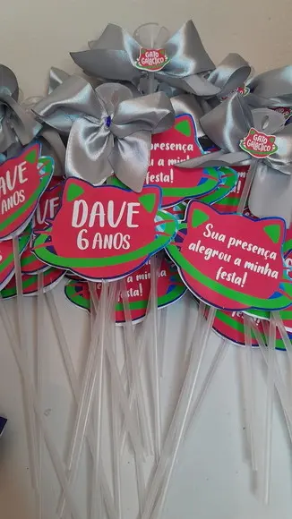 Kit 30 - Vareta Pega Balão Personalizada