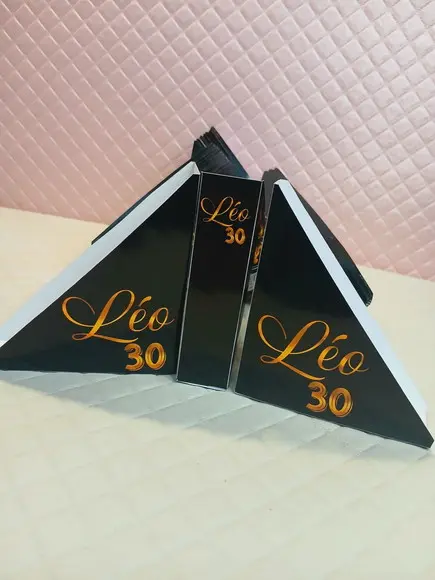 Kit 40 - Porta Guardanapo Preto e Dourado
