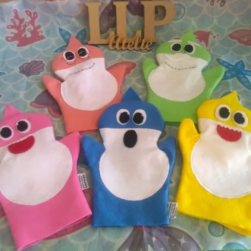 Kit Baby Shark Fantoche - 5 Personagens