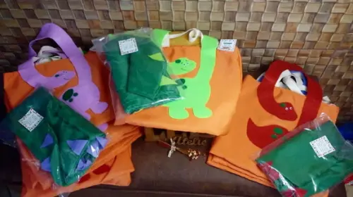Kit Capa + Bolsa Dinossauro