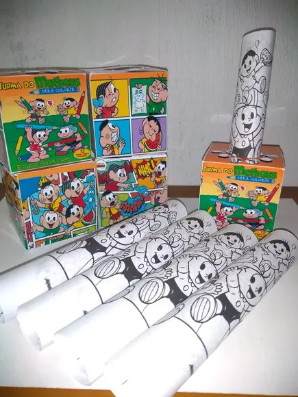 Kit Colorindo Caixa Cubo + Desenhos