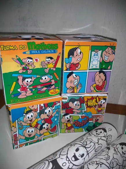 Kit Colorindo Caixa Cubo + Desenhos