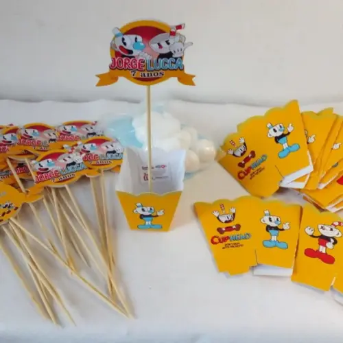 Kit com 10 Cachepô Centro de Mesa - Cuphead