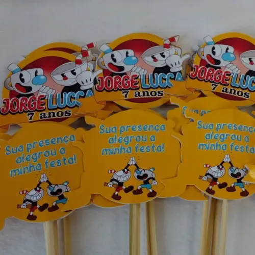 Kit com 10 Cachepô Centro de Mesa - Cuphead
