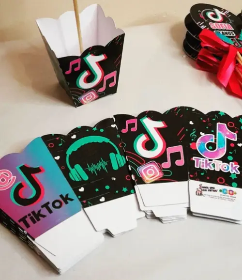 Kit com 10 Cachepô Centro de Mesa - Tik Tok