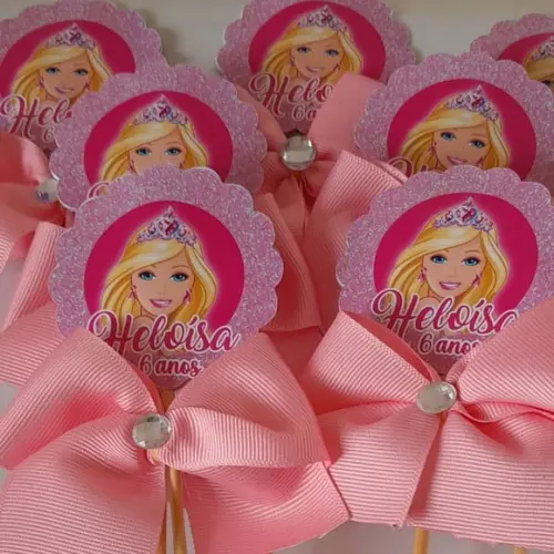 Kit com 10 Cachepô Centro de Mesa Barbie