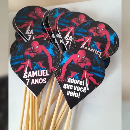 Kit com 10 Cachepô Centro de Mesa Básico - Homem Aranha